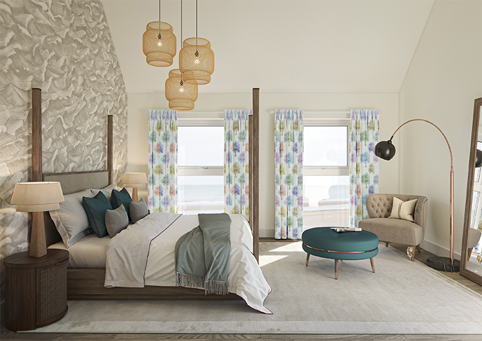 Vintage Tree Velvet, Multi - Made to Measure Curtains - Image 15